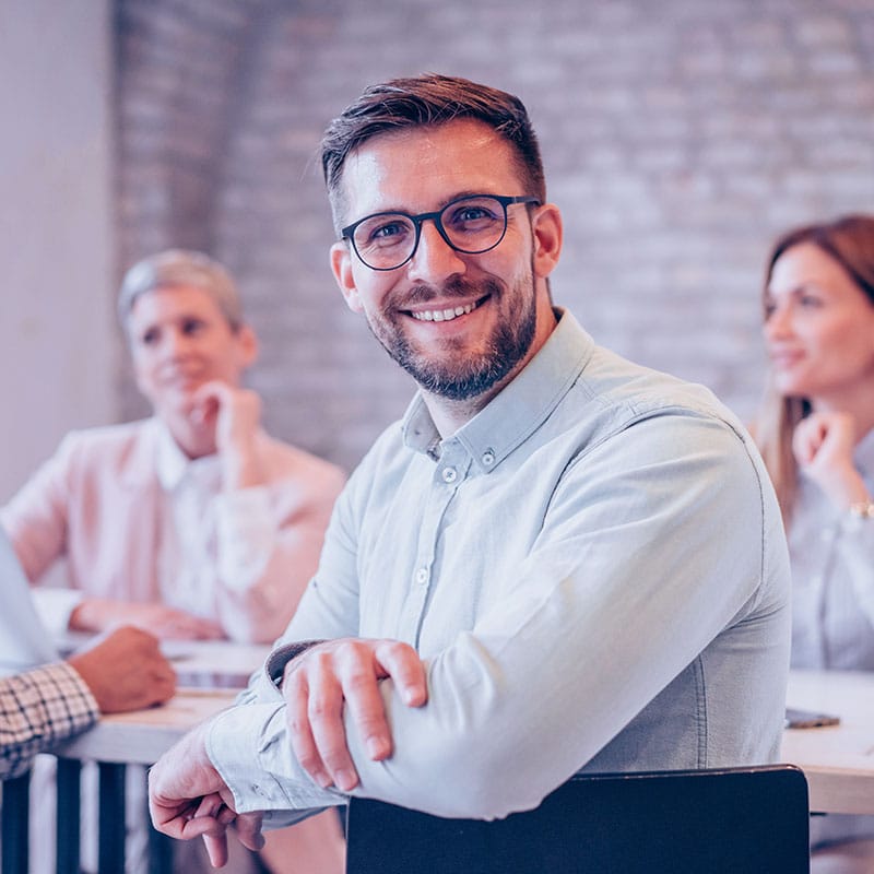 A HR manager with peace of mind knowing he received trusted advice