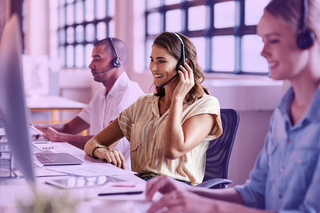Customer service lady providing HR advice