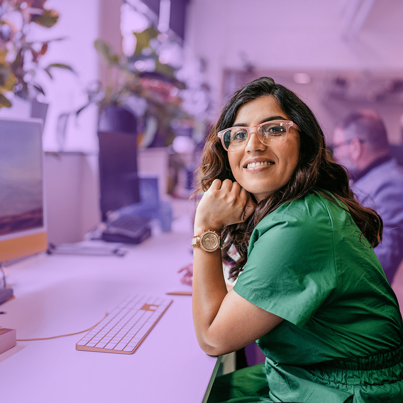 Woman working at desk