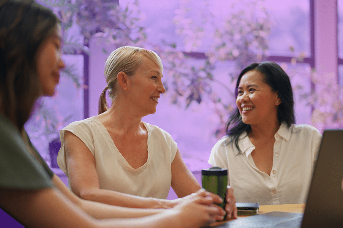 Team of women working in office