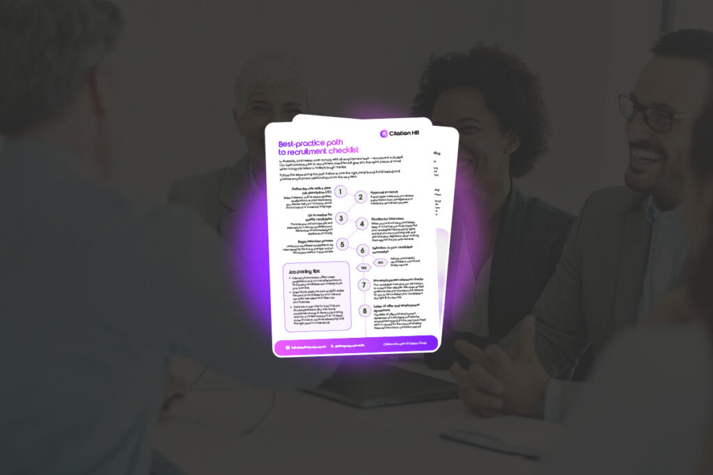 Best-practice path to recruitment checklist