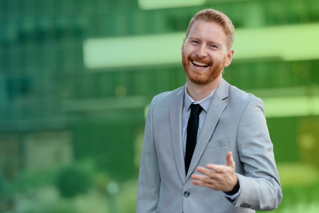Smiling man in suit