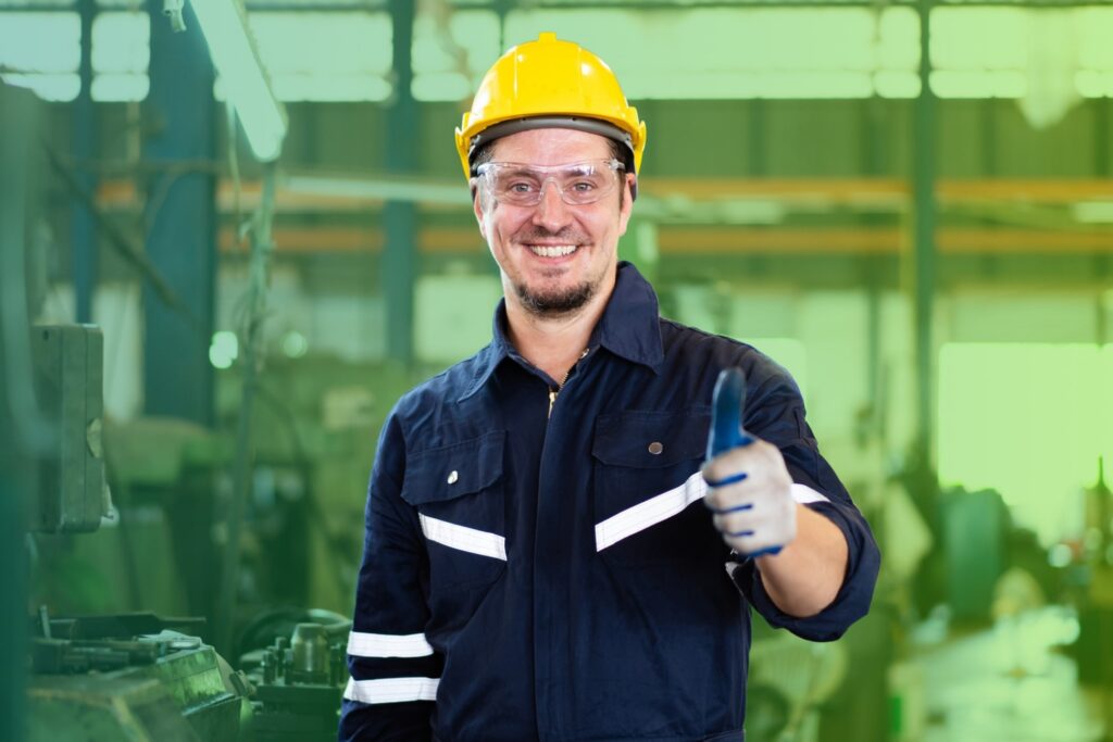 Man in a hard hat