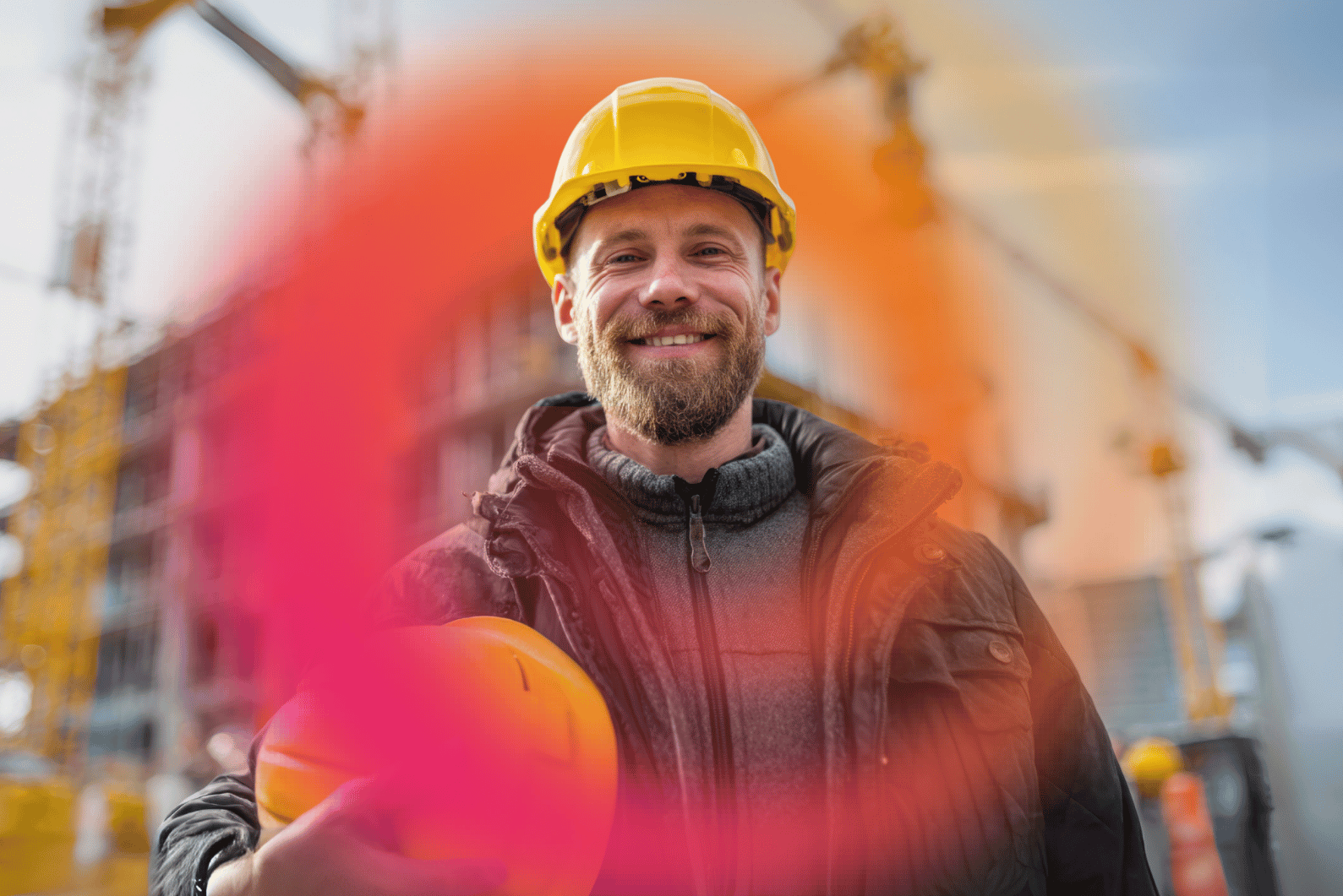 Man wearing hard hat