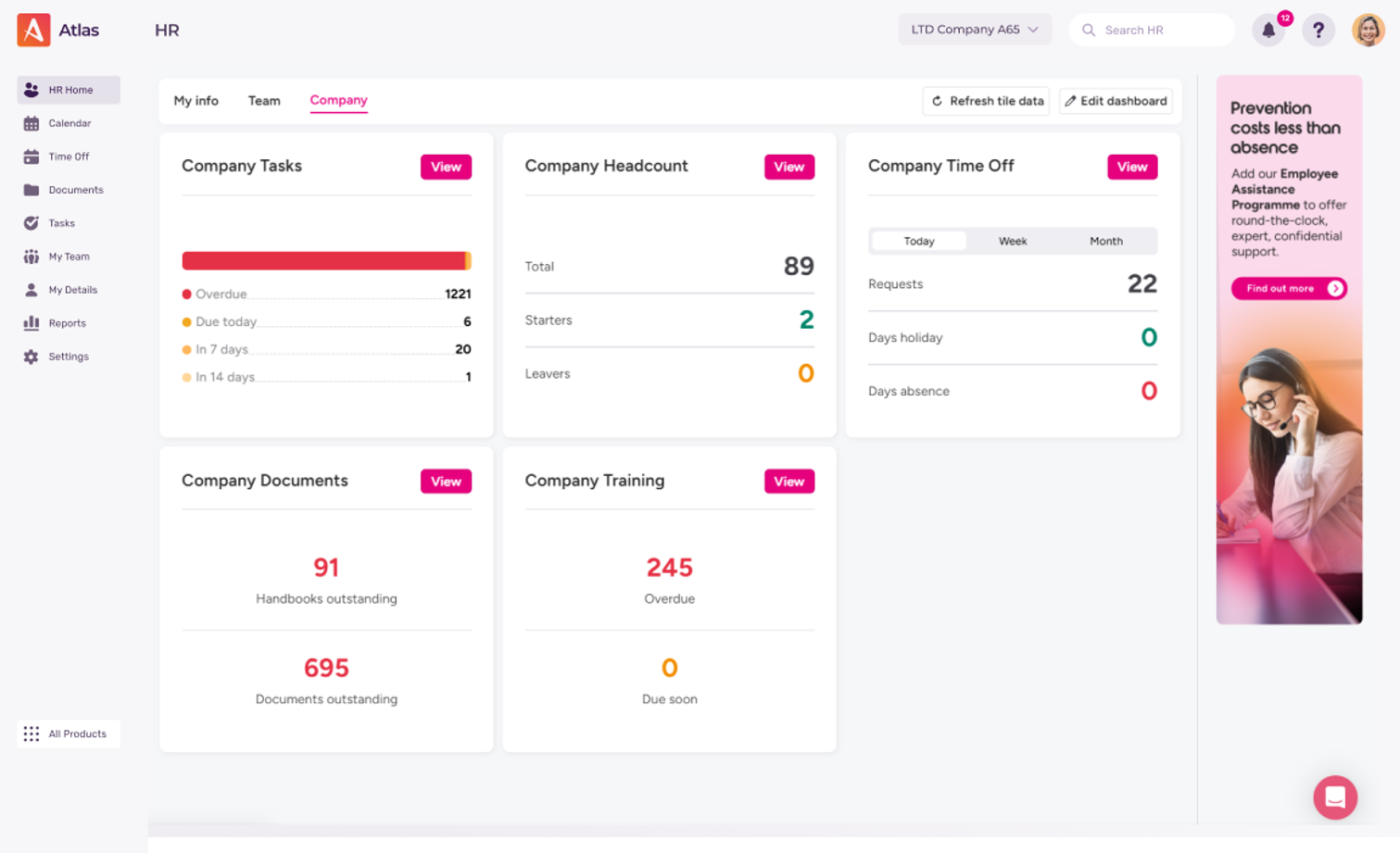 HR Dashboard