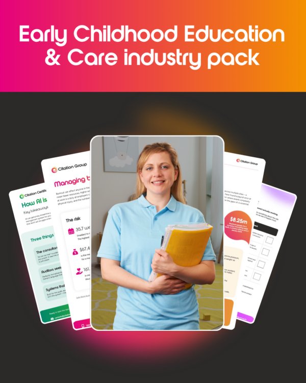 A collection of Citation Group resources made for early childhood and childcare businesses