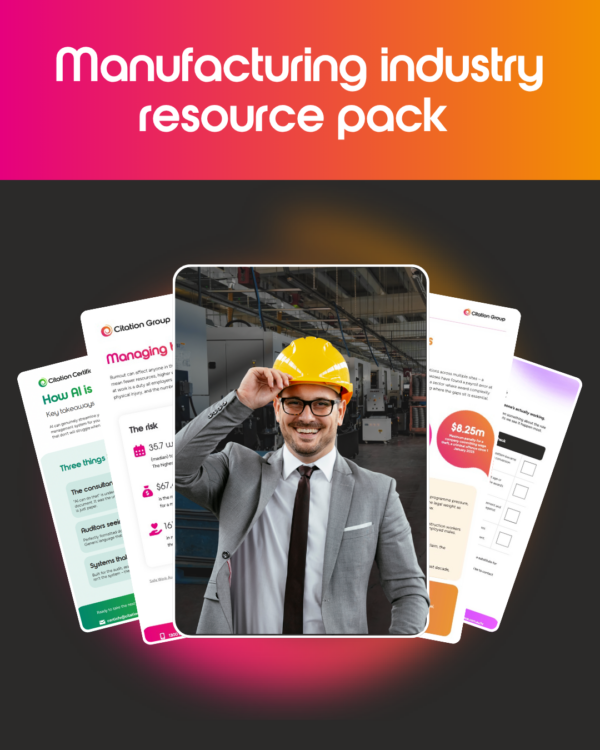 A collection of Citation Group resources made for manufacturing businesses